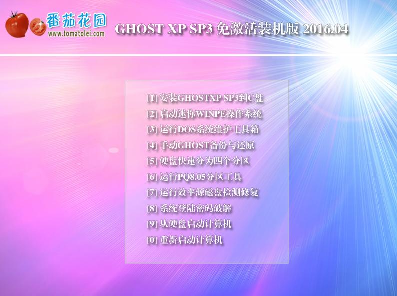 ѻ԰ GHOST XP SP3 ⼤װ 2016.04